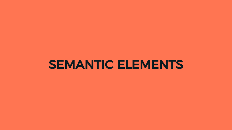 semantic elements